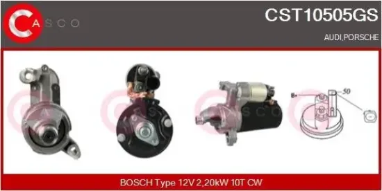 Starter 12 V 2,20 kW CASCO CST10505GS Bild Starter 12 V 2,20 kW CASCO CST10505GS