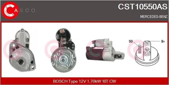 Starter 12 V 1,70 kW CASCO CST10550AS