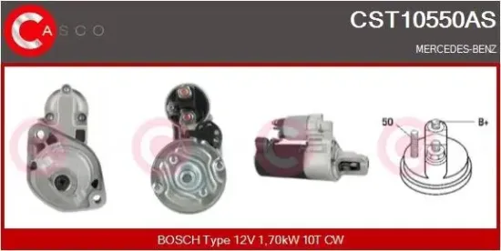 Starter 12 V 1,70 kW CASCO CST10550AS Bild Starter 12 V 1,70 kW CASCO CST10550AS