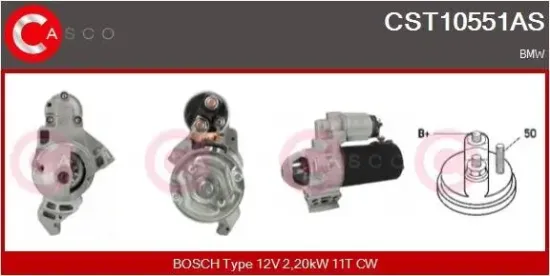 Starter 12 V 2,40 kW CASCO CST10551AS Bild Starter 12 V 2,40 kW CASCO CST10551AS