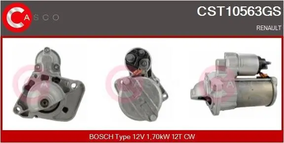 Starter 12 V 1,70 kW CASCO CST10563GS