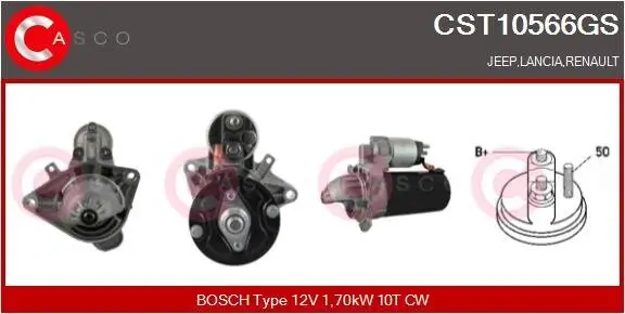 Starter 12 V 1,70 kW CASCO CST10566GS