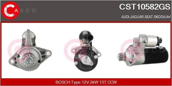 Starter 12 V 2 kW CASCO CST10582GS Bild Starter 12 V 2 kW CASCO CST10582GS