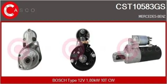 Starter 12 V 1,80 kW CASCO CST10583GS