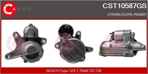 Starter 12 V 1,70 kW CASCO CST10587GS