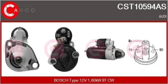 Starter 12 V 1,80 kW CASCO CST10594AS Bild Starter 12 V 1,80 kW CASCO CST10594AS