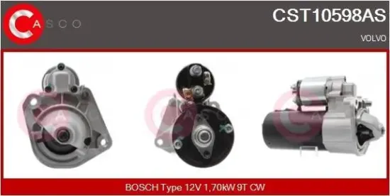 Starter 12 V 1,70 kW CASCO CST10598AS Bild Starter 12 V 1,70 kW CASCO CST10598AS