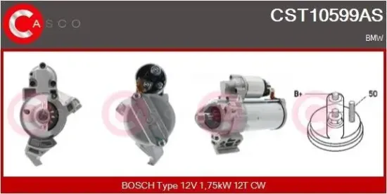 Starter 12 V 1,75 kW CASCO CST10599AS Bild Starter 12 V 1,75 kW CASCO CST10599AS