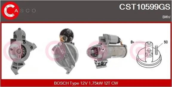 Starter 12 V 1,75 kW CASCO CST10599GS