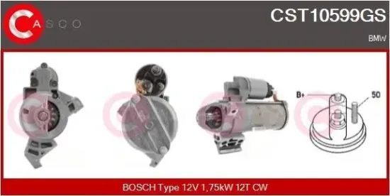 Starter 12 V 1,75 kW CASCO CST10599GS Bild Starter 12 V 1,75 kW CASCO CST10599GS