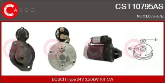 Starter 24 V 3,20 kW CASCO CST10795AS Bild Starter 24 V 3,20 kW CASCO CST10795AS