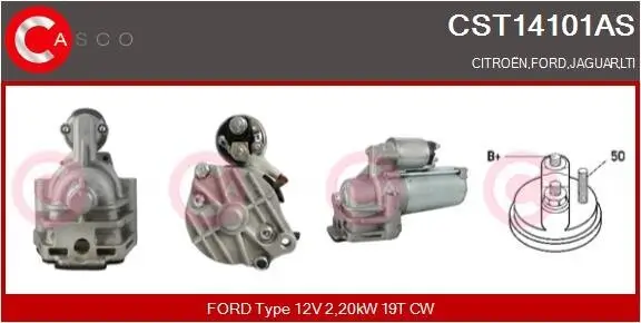 Starter 12 V 2,20 kW CASCO CST14101AS