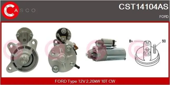 Starter 12 V 2,20 kW CASCO CST14104AS