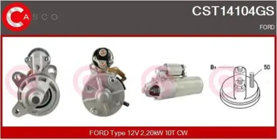 Starter 12 V 2,20 kW CASCO CST14104GS Bild Starter 12 V 2,20 kW CASCO CST14104GS