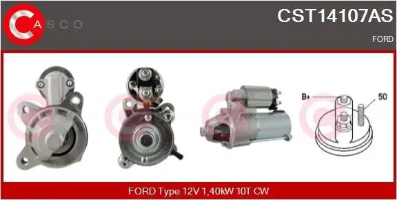 Starter 12 V 1,40 kW CASCO CST14107AS