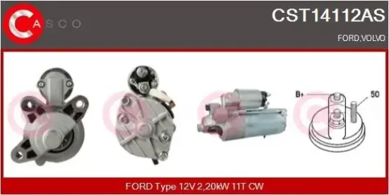 Starter 12 V 2,20 kW CASCO CST14112AS Bild Starter 12 V 2,20 kW CASCO CST14112AS