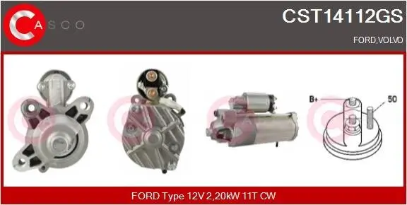 Starter 12 V 2,20 kW CASCO CST14112GS