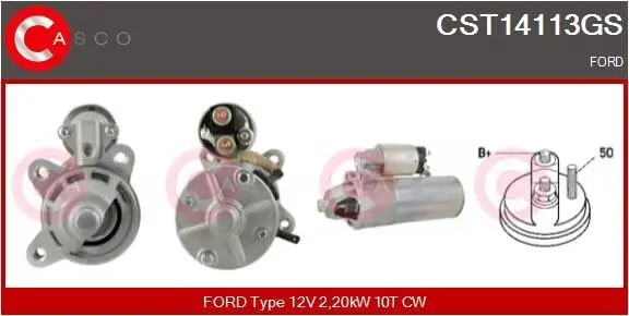 Starter 12 V 2,20 kW CASCO CST14113GS