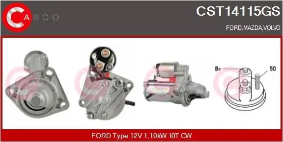 Starter 12 V 1,10 kW CASCO CST14115GS