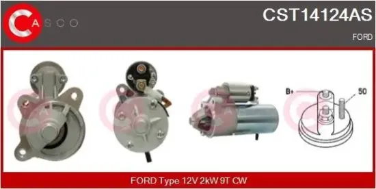 Starter 12 V 2 kW CASCO CST14124AS Bild Starter 12 V 2 kW CASCO CST14124AS