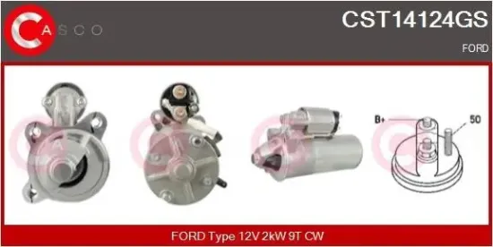 Starter 12 V 2 kW CASCO CST14124GS Bild Starter 12 V 2 kW CASCO CST14124GS