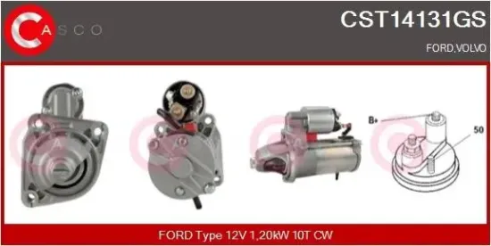 Starter 12 V 1,20 kW CASCO CST14131GS Bild Starter 12 V 1,20 kW CASCO CST14131GS