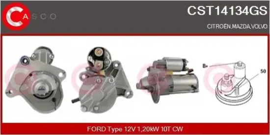 Starter 12 V 1,20 kW CASCO CST14134GS Bild Starter 12 V 1,20 kW CASCO CST14134GS