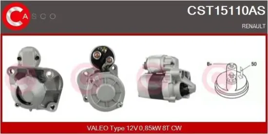 Starter 12 V 0,85 kW CASCO CST15110AS Bild Starter 12 V 0,85 kW CASCO CST15110AS