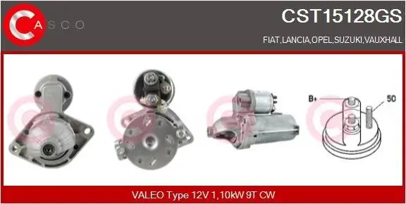 Starter 12 V 1,10 kW CASCO CST15128GS