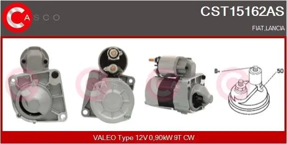 Starter 12 V 0,90 kW CASCO CST15162AS