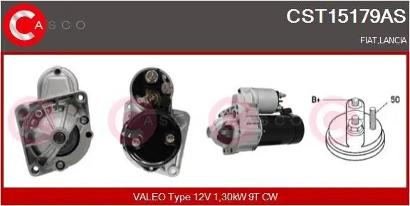 Starter 12 V 1,30 kW CASCO CST15179AS