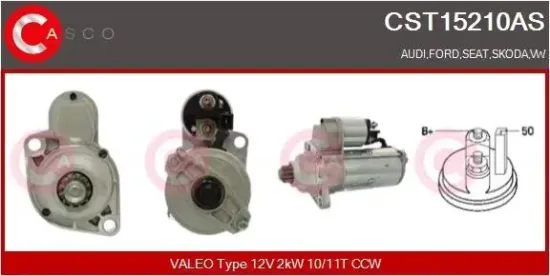 Starter 12 V 2 kW CASCO CST15210AS Bild Starter 12 V 2 kW CASCO CST15210AS