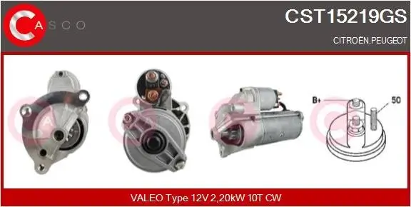 Starter 12 V 2,20 kW CASCO CST15219GS