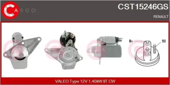 Starter 12 V 1,40 kW CASCO CST15246GS Bild Starter 12 V 1,40 kW CASCO CST15246GS