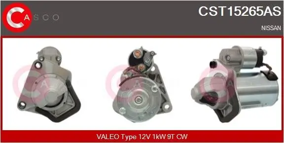 Starter 12 V 1 kW CASCO CST15265AS