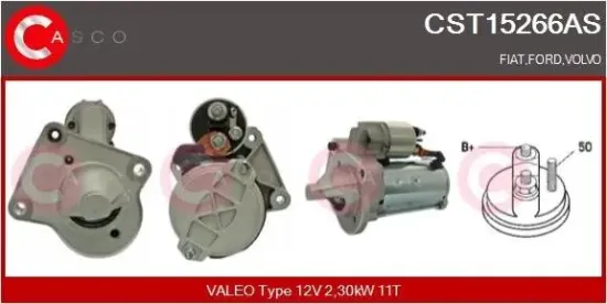 Starter 12 V 2,30 kW CASCO CST15266AS Bild Starter 12 V 2,30 kW CASCO CST15266AS