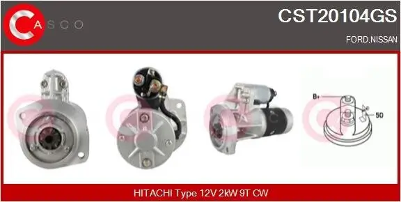 Starter 12 V 2 kW CASCO CST20104GS