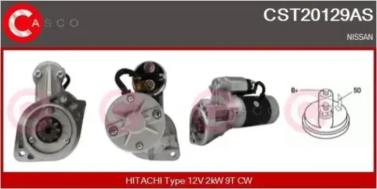 Starter 12 V 2 kW CASCO CST20129AS Bild Starter 12 V 2 kW CASCO CST20129AS