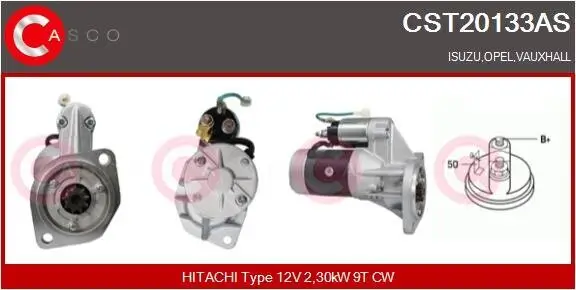 Starter 12 V 2,30 kW CASCO CST20133AS