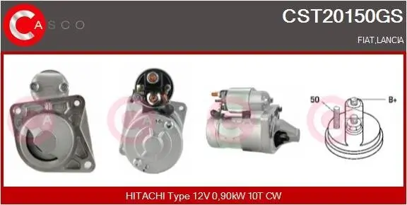 Starter 12 V 0,90 kW CASCO CST20150GS