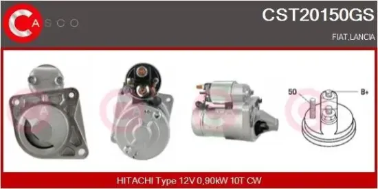 Starter 12 V 0,90 kW CASCO CST20150GS Bild Starter 12 V 0,90 kW CASCO CST20150GS