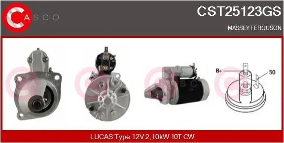 Starter 12 V 2,10 kW CASCO CST25123GS