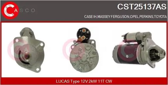 Starter 12 V 2 kW CASCO CST25137AS