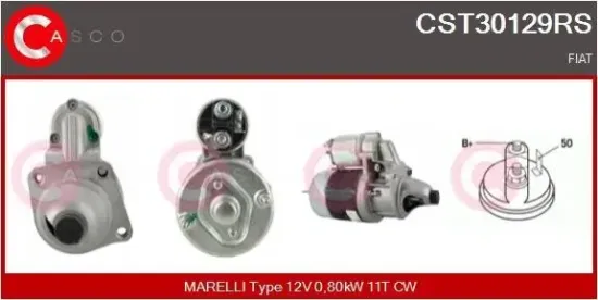 Starter 12 V 0,80 kW CASCO CST30129RS Bild Starter 12 V 0,80 kW CASCO CST30129RS