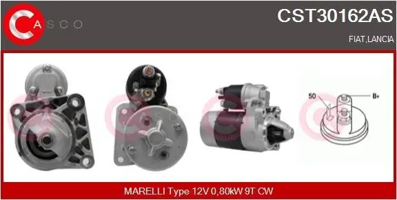 Starter 12 V 0,80 kW CASCO CST30162AS