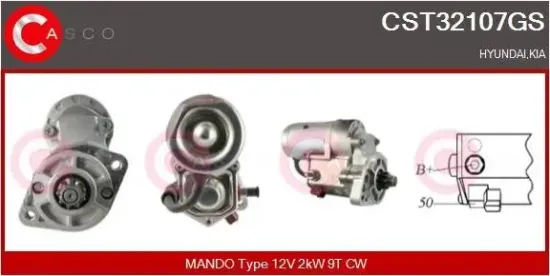 Starter 12 V 2 kW CASCO CST32107GS Bild Starter 12 V 2 kW CASCO CST32107GS