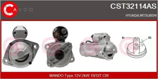 Starter 12 V 2 kW CASCO CST32114AS Bild Starter 12 V 2 kW CASCO CST32114AS