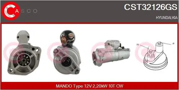 Starter 12 V 2,20 kW CASCO CST32126GS