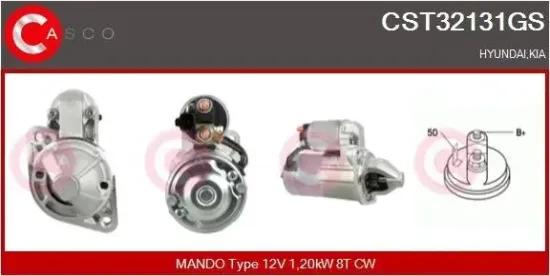 Starter 12 V 1,20 kW CASCO CST32131GS Bild Starter 12 V 1,20 kW CASCO CST32131GS