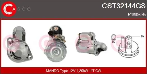 Starter 12 V 1,20 kW CASCO CST32144GS